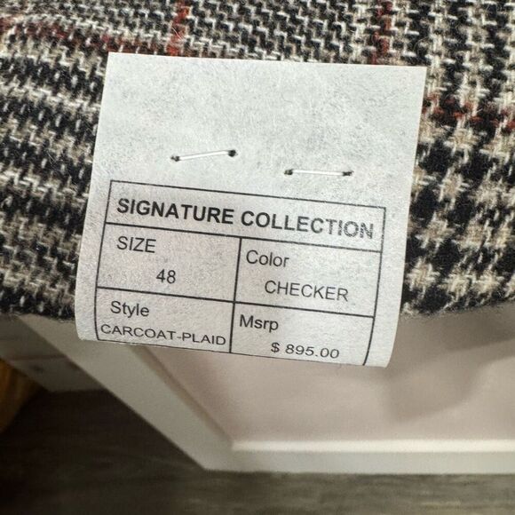 New Signature Carcoat Plaid- Checker Size 48 - Picture 10 of 12